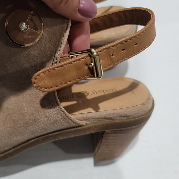 Lindsay Phillips Angela Peep Toe Heeled Booties Size 7 - Picture 9 of 13